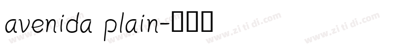 avenida plain字体转换